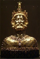 Buste de Charlemagne, cathédrale d'Aix-la-Chapelle