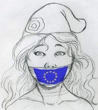 Marianne muselée par l'europe