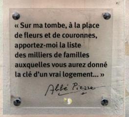 stèle Abbé Pierre