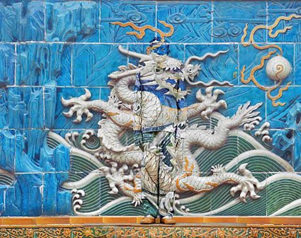 Liu Bolin Hiding in the City - Dragon Series, No. 3 of 10 panels, 2010 