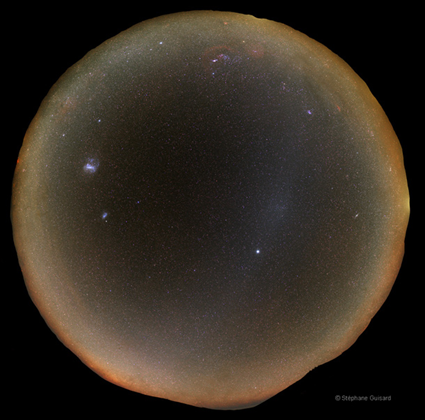 Voie lactée sur l'horizon et Gegenschein
