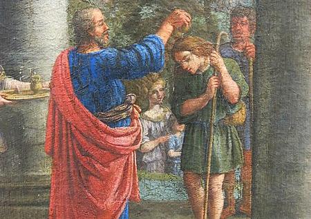 Le Lorrain, David sacré roi par le prophète Samuel (Louvre) {JPEG}