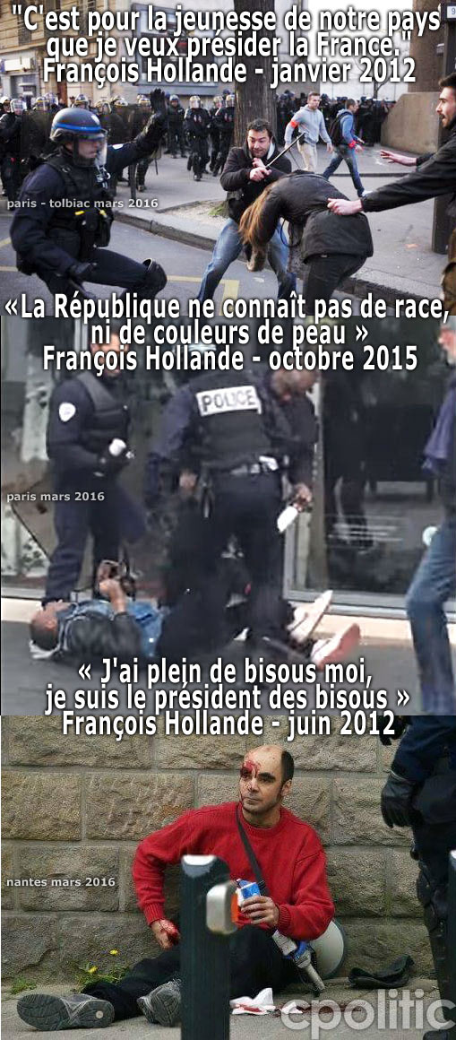 Hollande CRS violences et citations