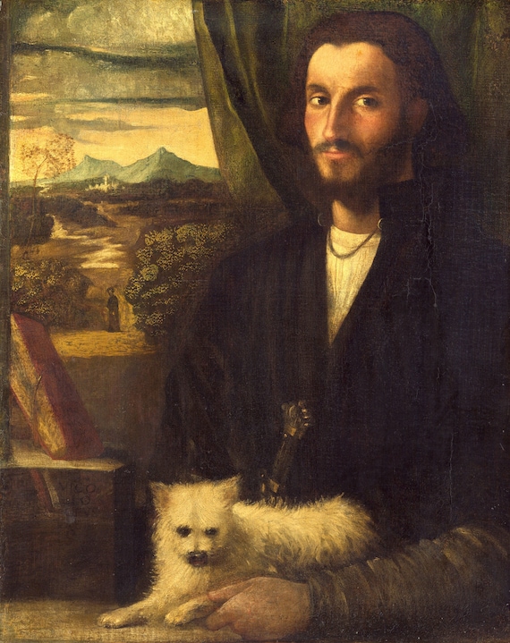 Poster impression portrait jeune Lonard de Vinci