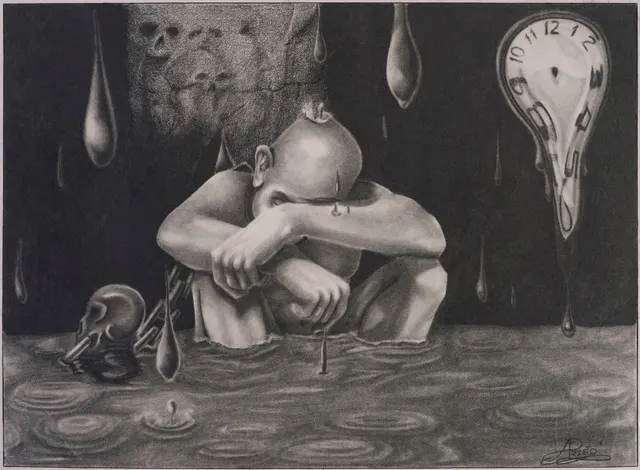 Self Portrait, par Arnold Prieto, exécuté le 21 janvier 2015 au Texas.