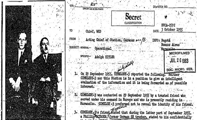En 1955, un agent de la CIA localisait Adolf Hitler en Colombie