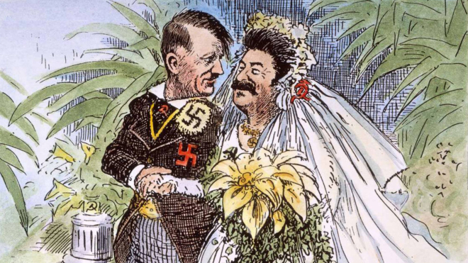 World War II in caricatures — history, photo