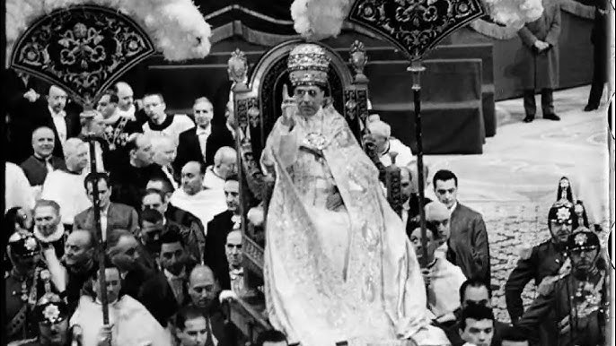 Pontifical Mass on the 17th anniversary of the Coronation of Pope Pius XII  1956 - YouTube