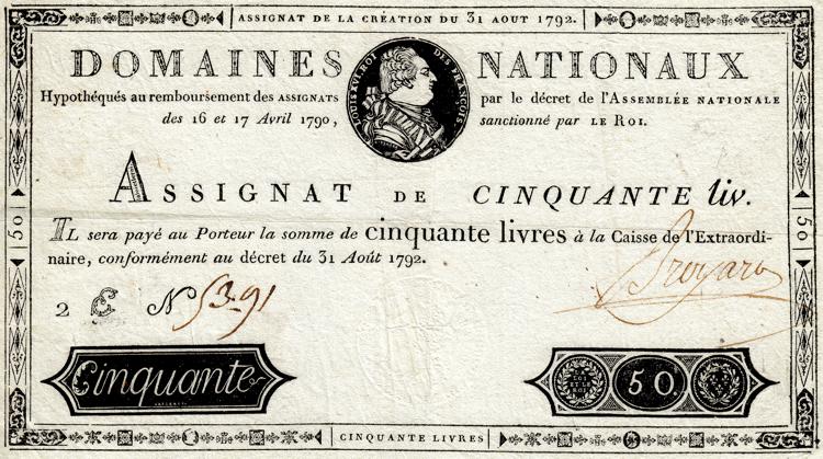 Assignat de 50 livres - - Catalogue gnral des assignats franais