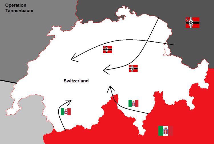 r/MapPorn - Operation Tannenbaum Switzerland +