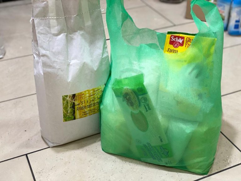 Paniers alimentaires de produits sans gluten