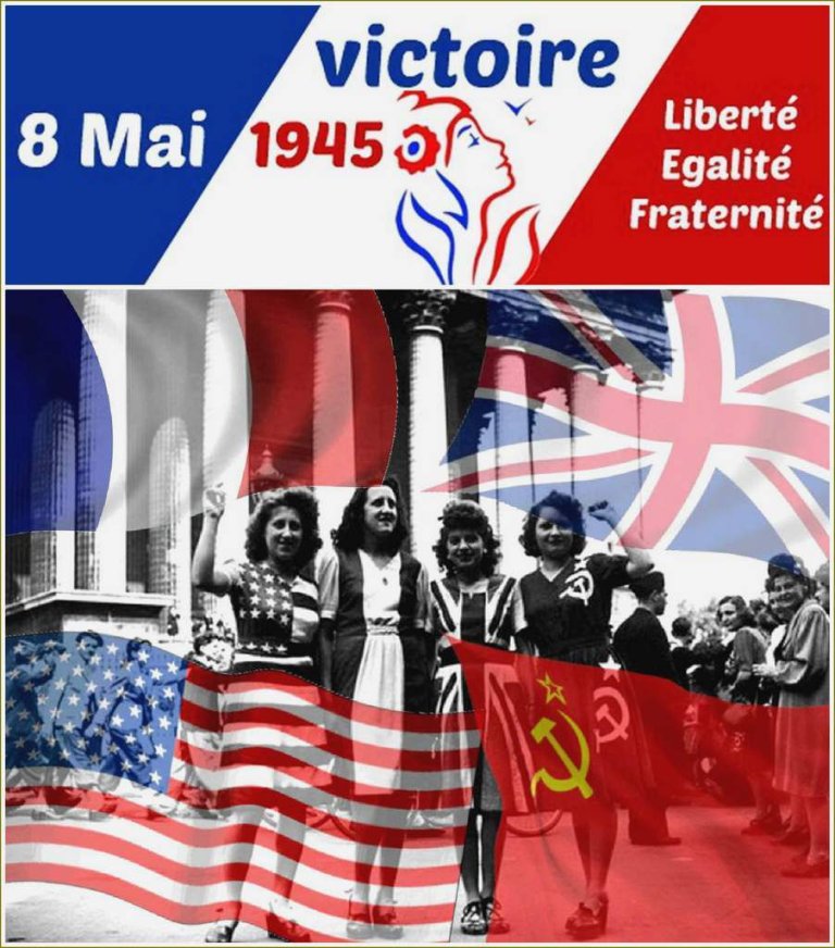 Le 8 mai 1945 - victoire des Allis et capitulation de l'Allemagne nazie